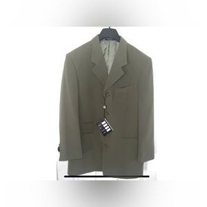 NWT Rare Olive Green Prato Kapperzio Uomo Men’s Blazer Jacket Coat Size R40/W34